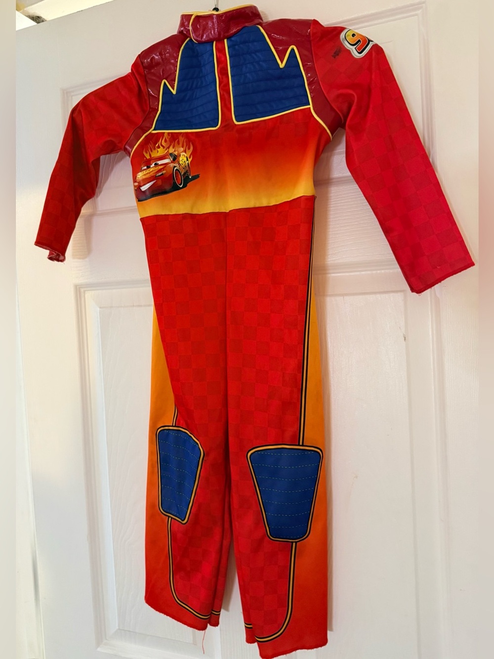 Disney Pixar Cars Costume Lighting Mcqueen Racing Suit Kids Sz 3T/4T Halloween